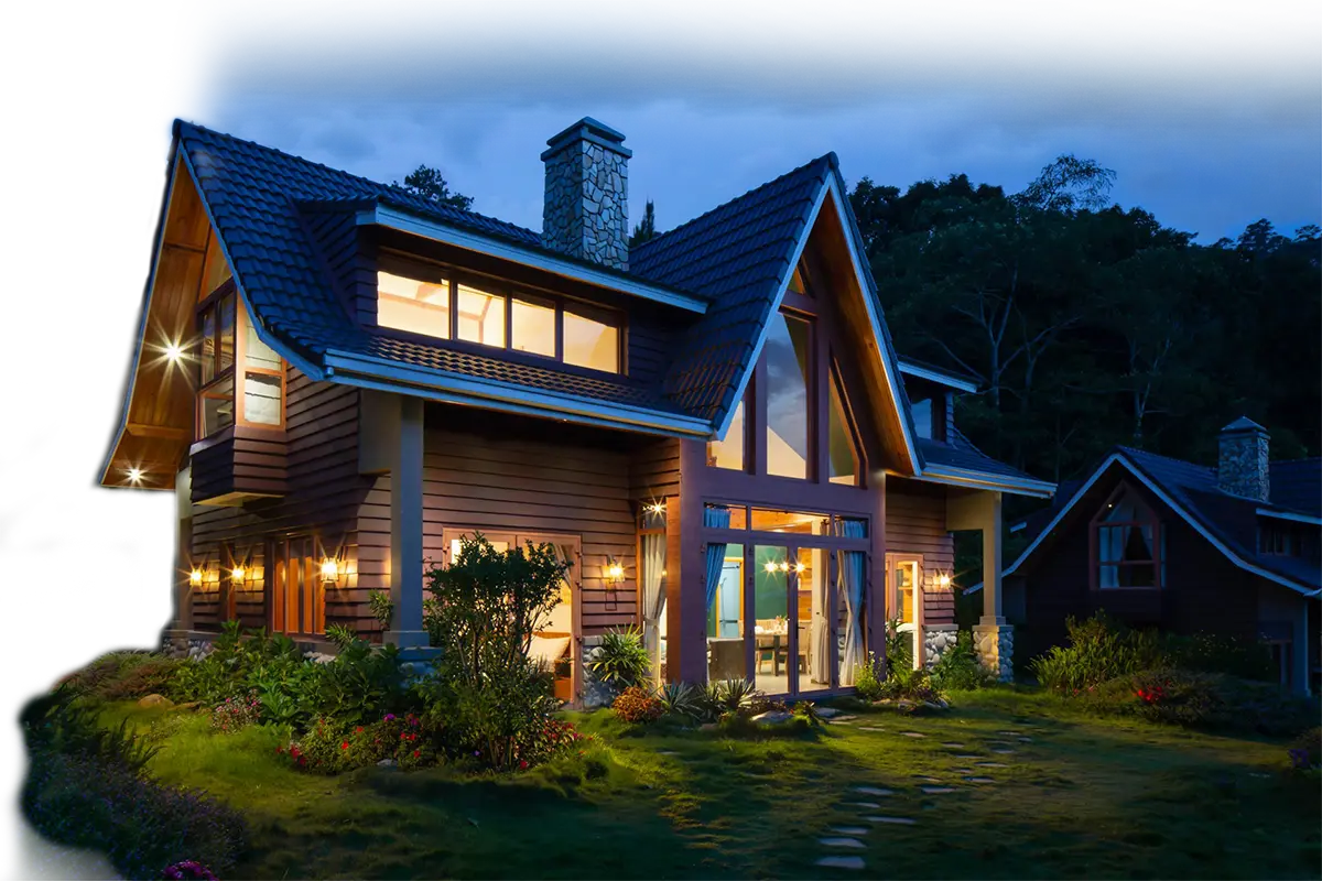 zdjęcie domu ze światłem